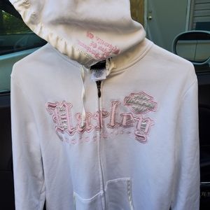 harley davidson fleece zippered jacket